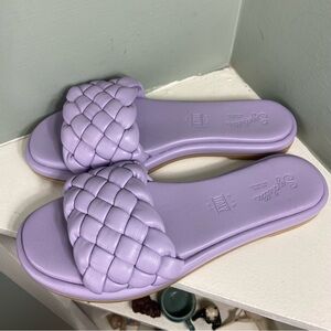 Seychelles Bellissima Purple Lavender Braided Puffy Slide Sandals Flip Flops 7.5
